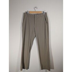 VRST Pants Men Brown Performance Straight Leg Sz 34 Golf Athletic Work Normcore